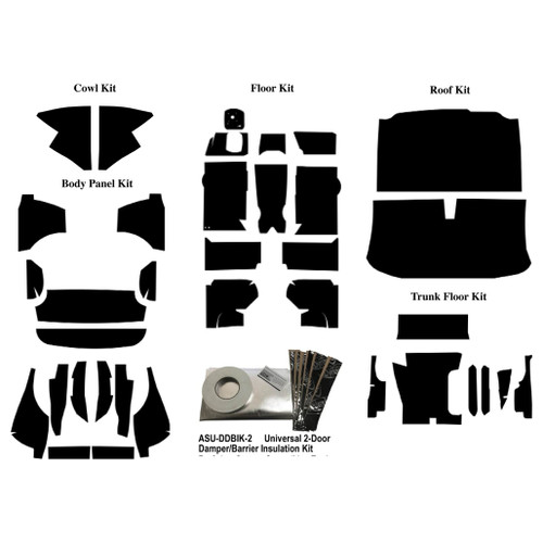 Insulation Sound Deadener Kit for 1955-1957 Oldsmobile 88 Coupe Shield Complete