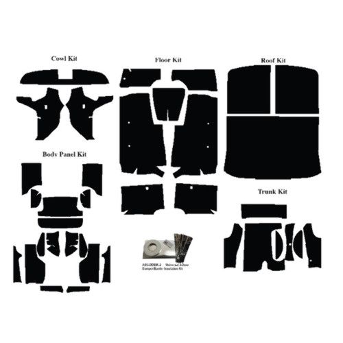 Insulation Sound Deadener Kit for 1957-1958 Ford Coupe Acoustishield Complete