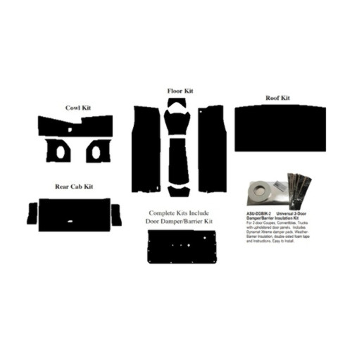 Insulation Sound Deadener Kit for 64-67 Chevy El Camino Acoustishield Complete