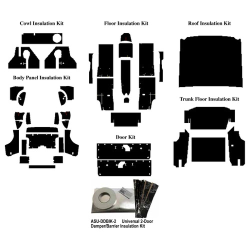 Insulation Sound Deadener Kit for 69-70 Mustang Coupe Acoustishield Complete