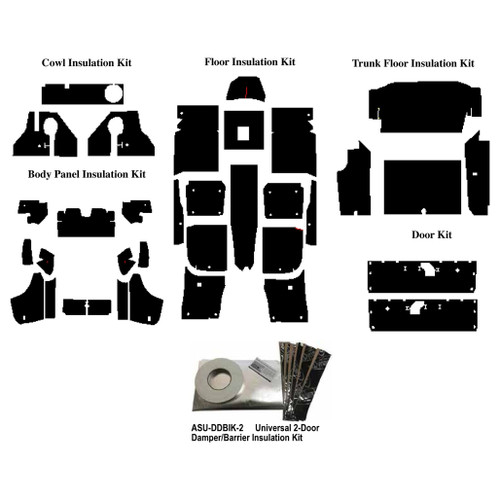 Insulation Sound Deadener Kit for 69-70 Ford Mustang Convertible Shield Complete