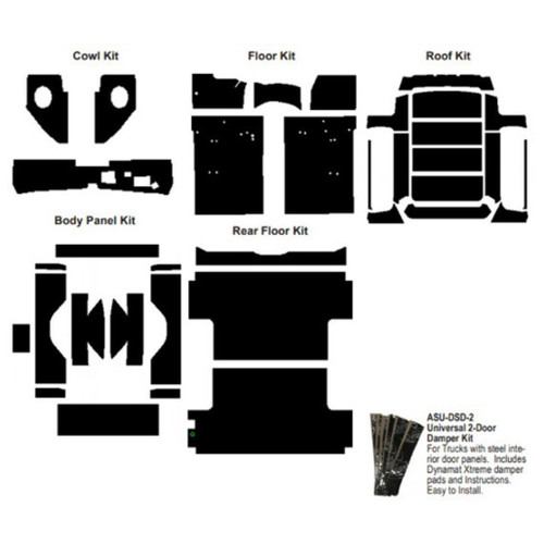 Insulation Sound Deadener Kit for 67-72 Chevrolet Blazer Acoustishield Complete