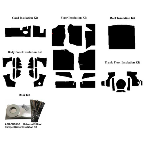 Insulation Sound Deadener Kit for 79-93 Mustang Hatchback Acoustishield Complete