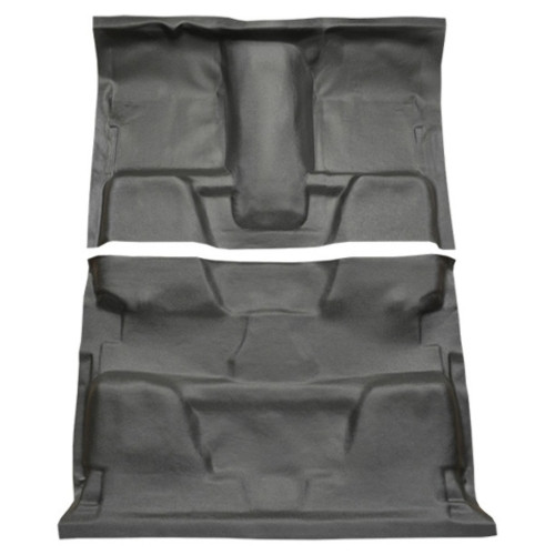 Carpet flooring for vintage GMC K35/K3500 Pickup Crew Cab, black vinyl, US-made automotive-grade material.