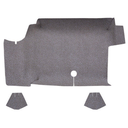 Trunk Mat for 1964-1968 Ford Mustang Fastback, Fleece Material, Complete Coverage, Die Cut Style, Made in USA.
