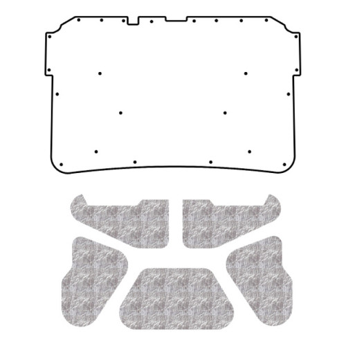 Hood Insulation Pad Heat Shield for 1987-1996 Dodge Truck Under Cover Smooth