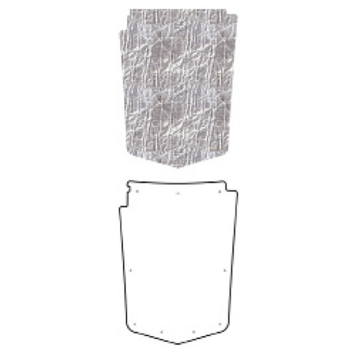 1968-72 Chevrolet Corvette Hood Insulation Pad Heat Shield, ABS Material for Sound & Heat Insulation, Black Cover,