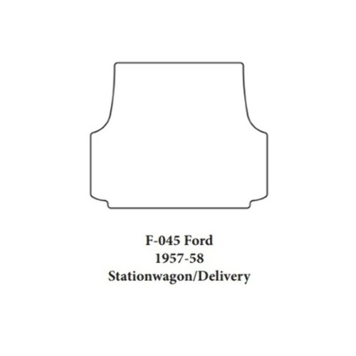 Trunk Floor Mat Cover for 1957-58 Ford Station Wagon/Delivery, High-Definition Rubber, Protects Trunk from Spills, & Debris.