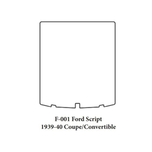 Trunk Floor Mat Cover for Classic Ford Coupe, Ultra High Definition Rubber, Protects Trunk from Spills, Mud, Snow, Debris