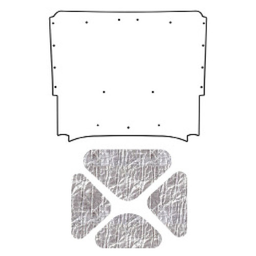 Hood Insulation Pad Heat Shield for 1968-1969 Chevy A-Body & El Camino - Smooth