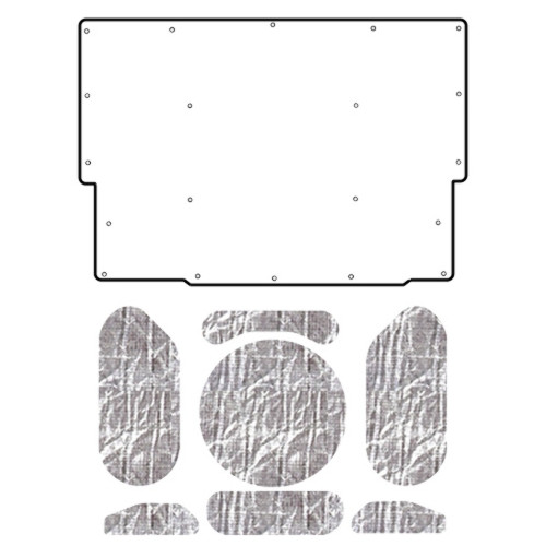 1965-67 Chevrolet A-Body Hood Insulation Pad Heat Shield, ABS Material for Sound & Heat Insulation, Easy Installation Kit.