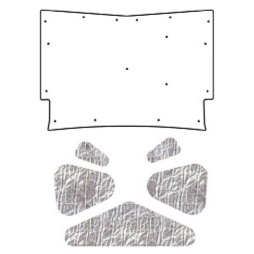Premium Hood Insulation Pad Heat Shield for Chevrolet 1959-1960 | AcoustiShield & ABS Materials | Reduce Engine Noise & Heat