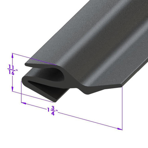 Bumper Seal for 1962-1967 Chevrolet Chevy II 1 Pc Rear EPDM Rubber LP 109-N/FT