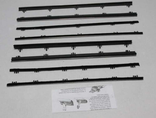 Door Window Belt Weatherstrip for 1966-1967 Chevrolet Chevy II 8 Piece 