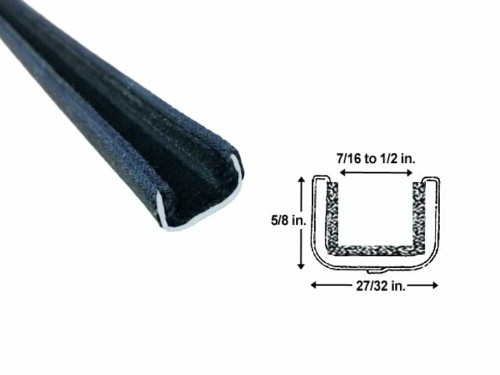 Window Channel for 1950-1963 Chevrolet Truck 1 Piece EPDM Rubber WC 18-60