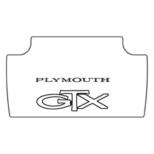 Trunk floor mat cover for 1967 Plymouth Belvedere GTX, made of ultra high definition rubber, crafted meticulously in the US.