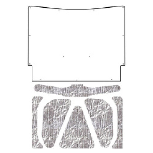 1963 Chevrolet Hood Insulation Pad Heat Shield for Engine Noise Reduction and Heat Insulation, ABS Material, Easy Install