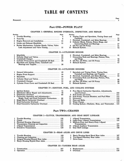 Service Manual for 1956 Ford Truck