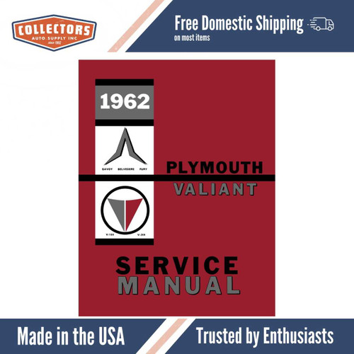 Service Manual for 1962 Plymouth Valiant