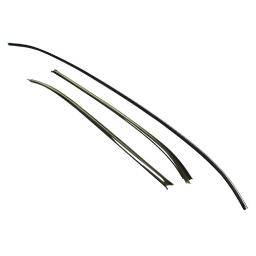 Windshield Molding Trim for 1990-1993 Chrysler New Yorker / Imperial, 3-Piece Chrome Kit, OEM Quality, Lifetime Warranty.