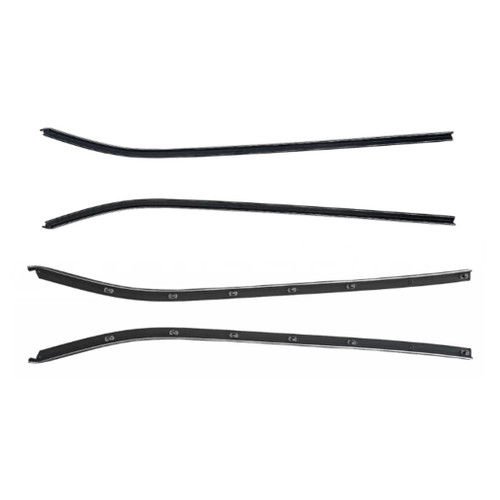 Window Sweeps Felt Kit Belt Line Weatherstrip for 69-82 Chevy Corvette Coupe - Premium Quality OEM Grade Materials