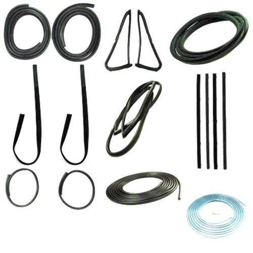 Rear Door Seal Window Sweeps Upper Channel Kit for 78-79 Dodge Pickup - Complete Weatherstrip Seal Kit Made in the US