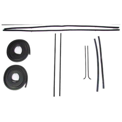 Door Seal Window Sweeps Channel Kit for 1951-1955 Chevy/GMC, Left & Right Set of 10 Pieces - High Quality US Restoration Part