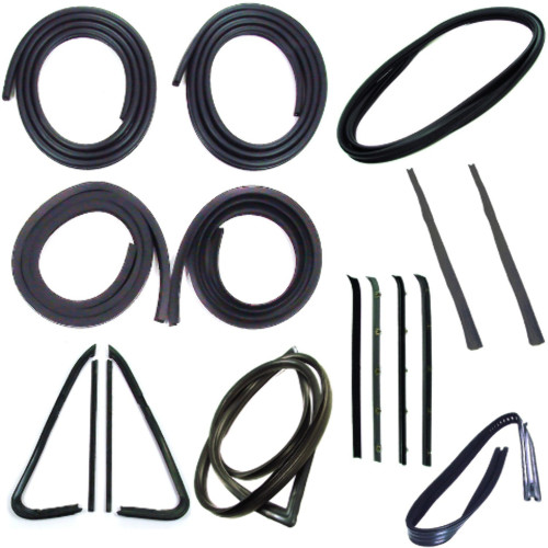 1973-77 GM Truck Door Seal Window Sweeps Channel Kit for Chevrolet C10/C20, Front & Rear, Left & Right - Made in USA