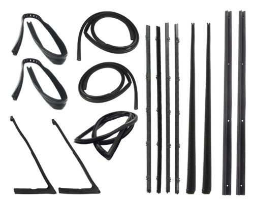 Door n Window Weatherstrip Seal Sweeps Channel Kit for Chevrolet GMC 1967-1972 Black - Protect Your Vehicle from the Elements