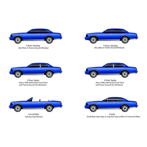 Window Sweeps Felt Kit Front Outer Left and Right Hand Pair for 81-88 Buick/Olds