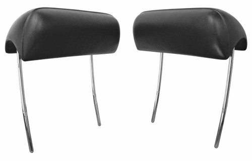 Headrests for 1970 GM A Body, Bucket, Black Reproduction Bucket Seat Pair