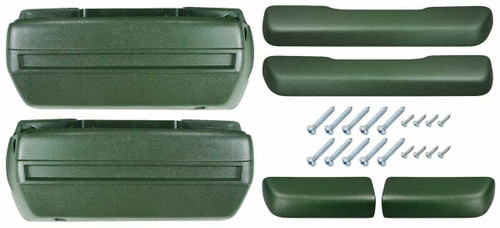 Armrest Kits for 1968-1969 GM A Body Front Pads/Bases w/Rear Pads Only Turquoise