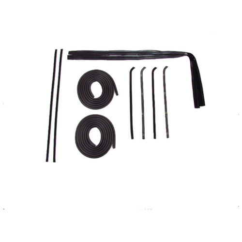 Door Seal Window Sweeps Channel Kit for 1964-1966 Chevy/GMC, Left and Right Front Doors - Complete Weatherstrip Seal Kit