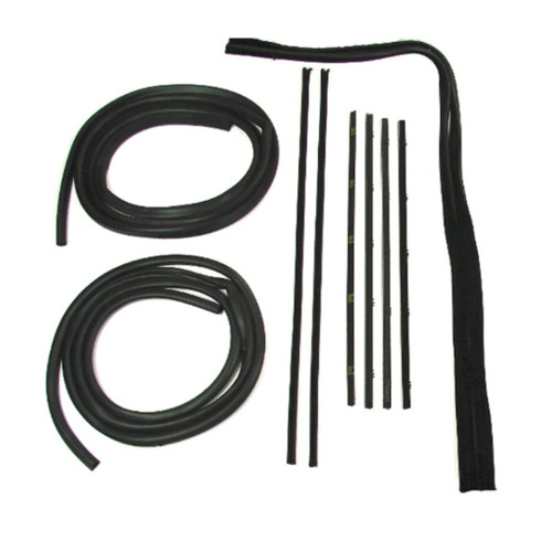 Door Seal Window Sweeps Channel Kit for 1967-1972 GM, Chrome Left and Right Front Doors - Complete Weatherstrip Seal Kit