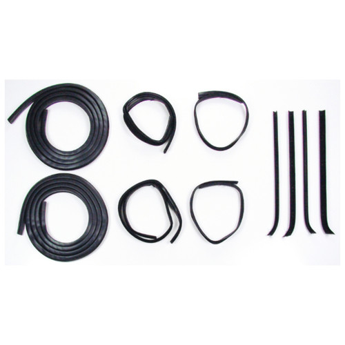 Door Seal Window Sweeps Channel Kit for 1973-1979 Ford F-Series & Bronco, Left and Right 10-Pcs Kit - High Quality Materials