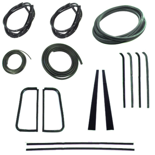 1955-1959 GM Door Seal Window Sweeps Channel Kit for Chevrolet/GMC - Front & Rear, Left & Right Weatherstrip Seals