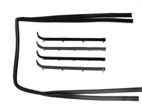 Window Sweeps Felt Kit for 1987-98 Ford F-Series Front Left & Right Hand 6pc Weatherstrip Set - High Quality Reproduction