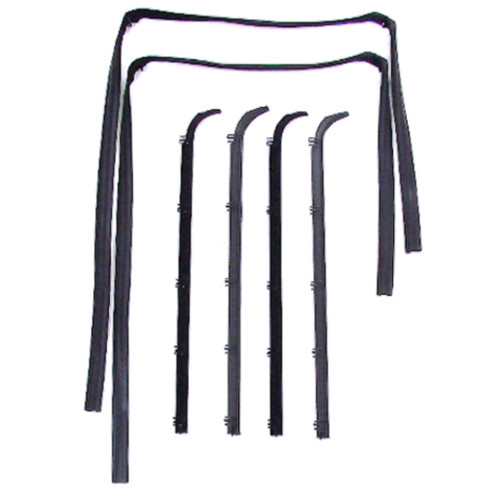 Window Sweeps Felt Kit for 83-90 Ford Bronco II Ranger Front Left Right Hand 6-Piece Weatherstrip Kit