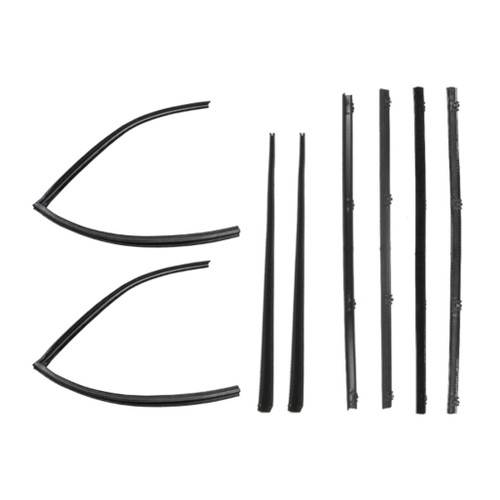 Window Sweeps Felt Kit for Chevrolet GMC Vehicles 1967-1972, 6pc, Beltline Weatherstrip, High Quality Materials