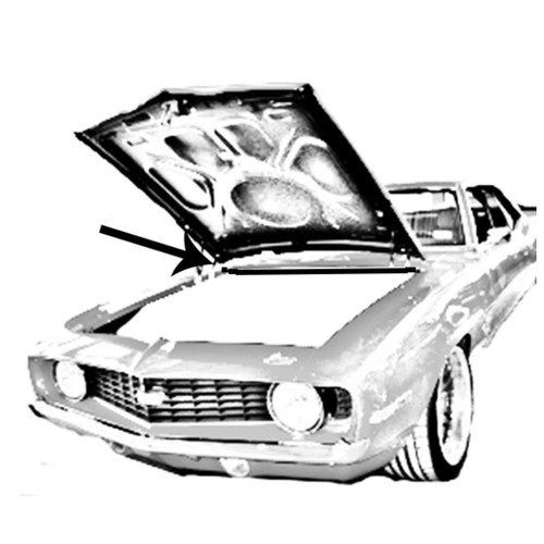 Hood To Cowl Weatherstrip Seal, Mounts To Firewall for 1960-66 Chevy/GMC Pickup