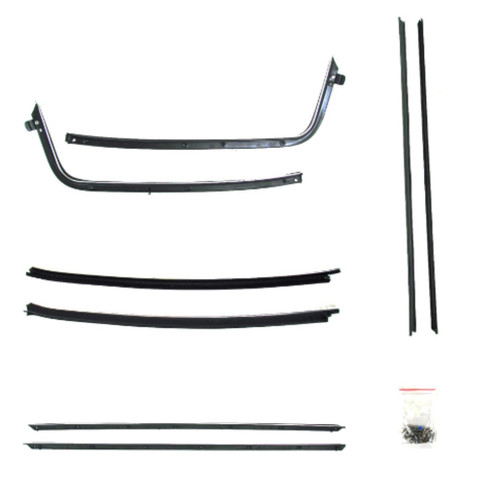 Window Sweeps Felt Kit Belt Line Weatherstrip for 69-72 Pontiac GTO Hardtop 2DR - Left & Right 8 pcs - US Manufactured