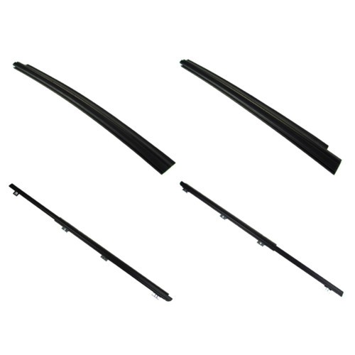 Window Sweeps Felt Kit Belt Line Weatherstrip for 84-96 Jeep Cherokee 4DR - Front Left & Right - 4 Pieces - Premium Quality