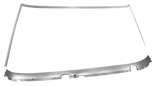 Windshield Reveal Moldings for 1970-1972 GM A-Body Coupe Front Includes Lower