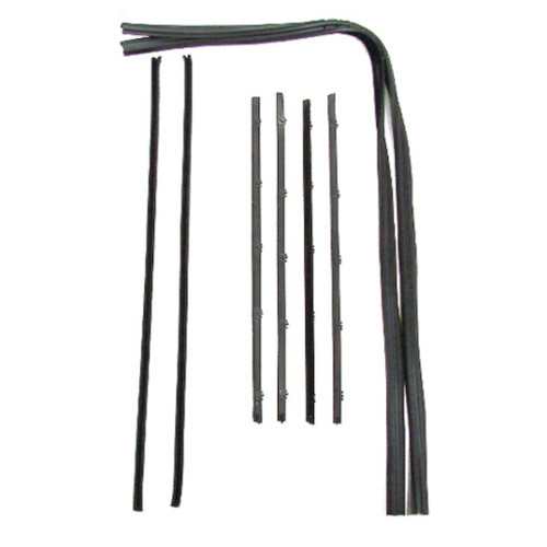 Window Sweeps Felt Kit Black Left and Right Hand 8pc. for Chevy/GMC 1967-1972 - Belt Line Weatherstrip Kit - High Quality
