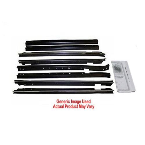 1966-67 Oldsmobile Cutlass Convertible Window Sweeps Felt Kit - 8 Piece Replacement Set for Inner & Outer Areas, US Made