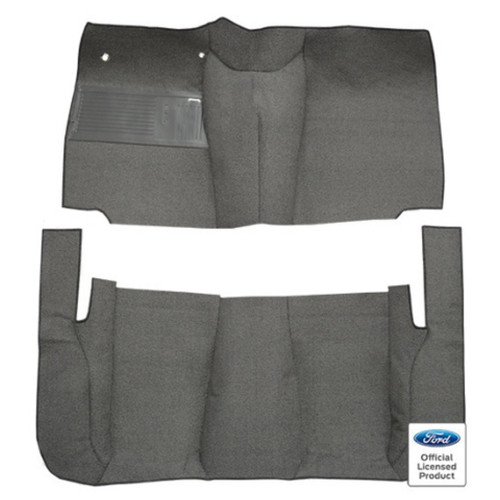 Carpet for Vintage Edsel Corsair 2DR Hardtop - Black Loop Style Interior Flooring Upgrade Kit with Padding & Heel Pads