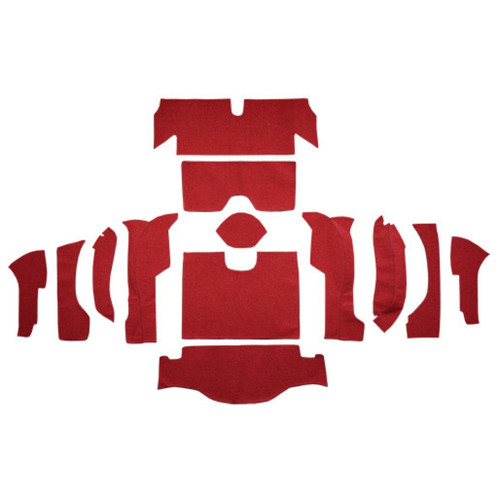 Carpet for 1964 Chevrolet Corvette Rear Area, Foam Loop Style -  Automotive-Grade Flooring Kit with Trimmed Edges & Surging.