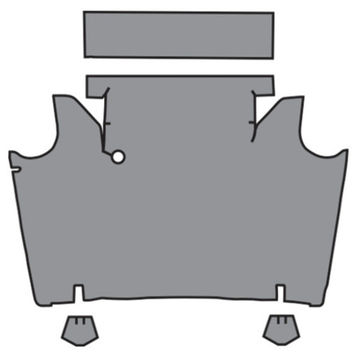 Trunk Mat for Classic Mercury Comet, Die Cut Fleece, Complete 4Pc Kit, Molded Style, US-Made, OEM Quality, 1966-1967 Model