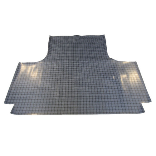 Trunk Floor Mat Cover for 67-68 Dodge Polara Convertible, Gray Herringbone Rubber, OEM Quality, Front Area Protection.