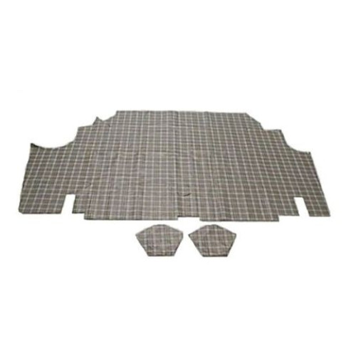 Trunk Floor Mat Cover for 1965-66 Ford Mustang 2-Door Fastback Vinyl Small Plaid